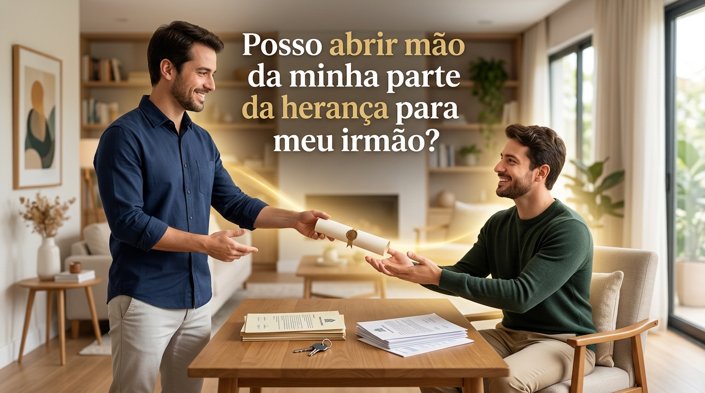 Posso abrir mão da minha parte da herança para meu irmão?